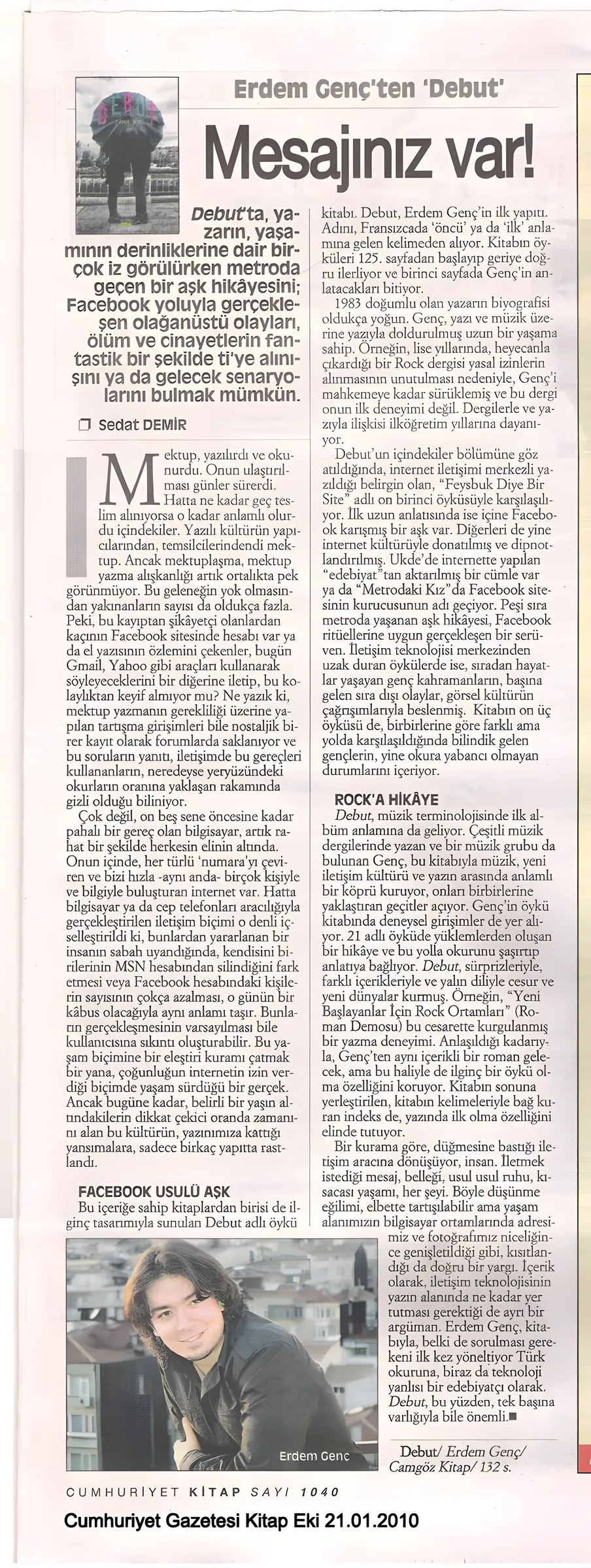 Cumhuriyet Kitap – Debut