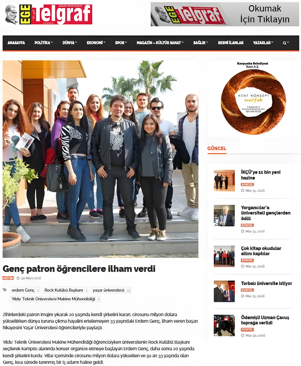 Ege Telgraf – Erdem Genç