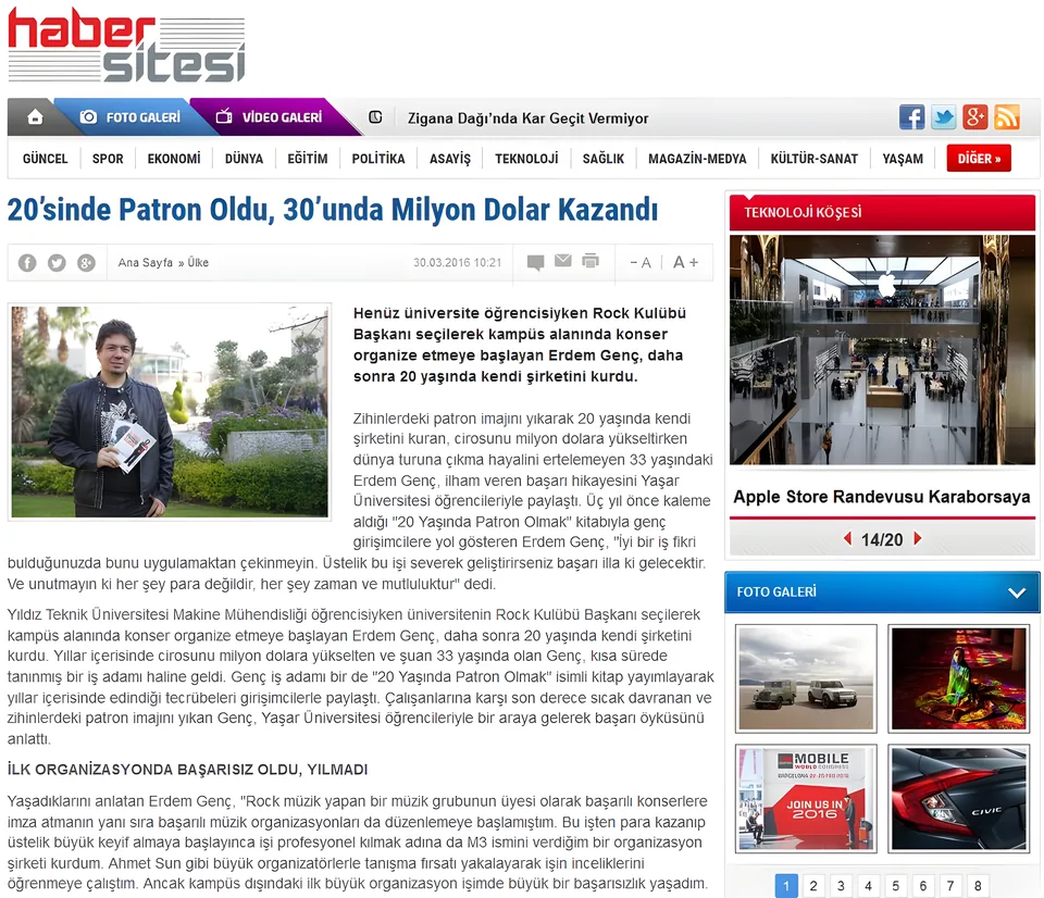 Haber Sitesi – Erdem Genç