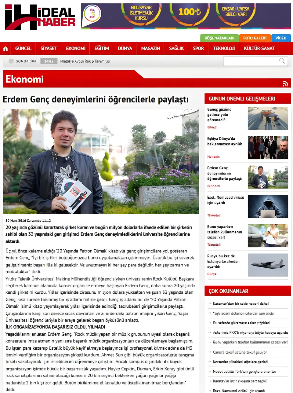 İdeal Haber – Erdem Genç