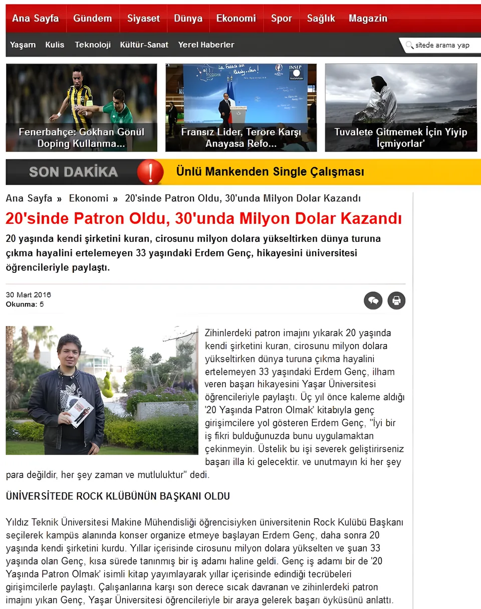 Sondakikahabercin – Erdem Genç