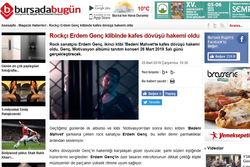 Bursada Bugün – Erdem Genç