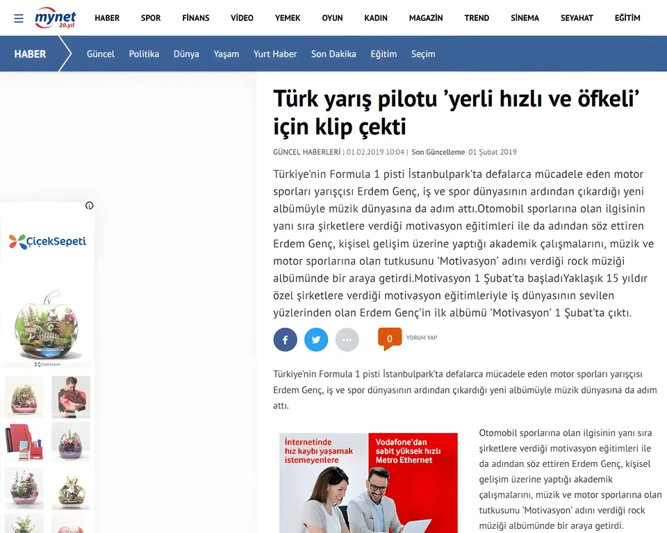 Mynet – Erdem Genç